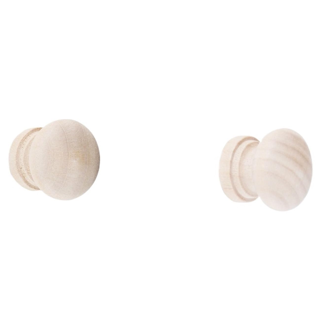 Bouton de meuble en bois massif 24x22mm lot de 10 poignées champignons naturelles pour tiroir