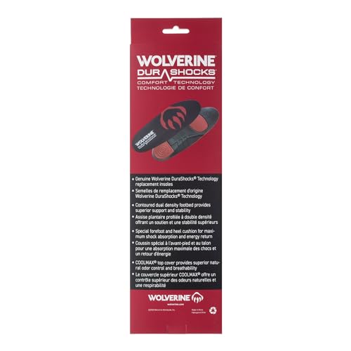 Image of WOLVERINE Men's DuraShocks Insole, Black, 13 M US