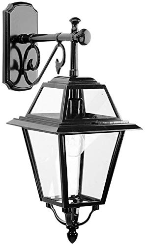 Casa Padrino Art Nouveau Exterior Wall Lamp 25 x 47 x H. 59 cm Garden Terraces Balcony Entrance Lighting, Color:black