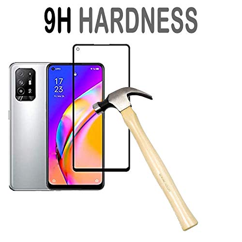 Image of Screen Protector for Oppo F19 Pro Plus (Black) Tempered Glass Edge-to-Edge 6D Screen Guard With Installation Kit