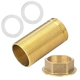 Kit di Prolunghe Filettate Rubinetto in Ottone, Estensione 80mm x M32 con Dado e Guarnizioni per Miscelatore Cucina & Lavabo, Riparazione e Fissaggio