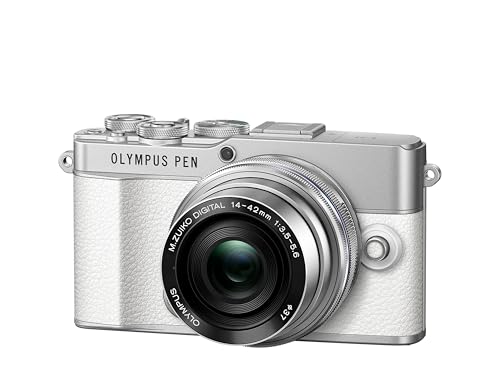 Kit de cámara Olympus Pen E-P7 Blanca, Sensor de 20 MP, LCD de Alta definición abatible, 4K, Wi-Fi, Control de Perfil Monocromo y del Color, Incluye M.Zuiko Digital ED 14-42 mm EZ Plata - imagen 2