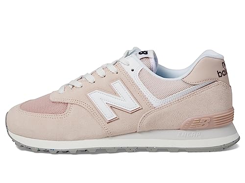 Image of New Balance Unisex 574 V2 Familiar Ground Sneaker,Pink /White,Men 5.5 / Women 7