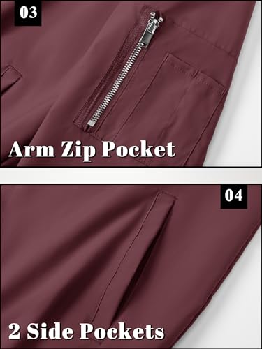Image of TACVASEN Men's Lightweight Jacket Casual Spring Fall Windbreaker Bomber Zip Up Coat with Pocket