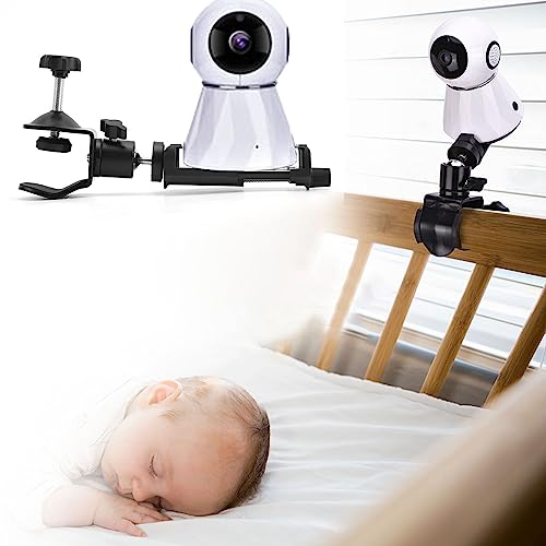 Image of Petyoung Baby Camera Monitor Mount Bracket, 360 Degrees Rotatable Adjustable Holder Flexible Camera Stand for Crib Nursery