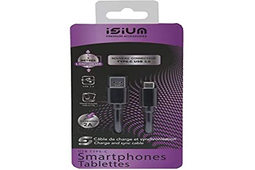 ISIUM USB 3.0 A/Type C Male/Male Cable 3 m, Black