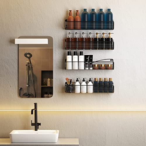 4 Pack Wall Mount Spice Rack Organizer For Cabinet Door Pantry Hanging Spice Shelf Storage,Black Spice Rack Wall Mounted #TOP3