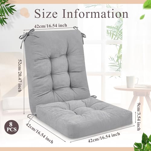 Image of Juexica Gray 17 x 17 Inch 4 Sets Outdoor Patio Chair Cushion