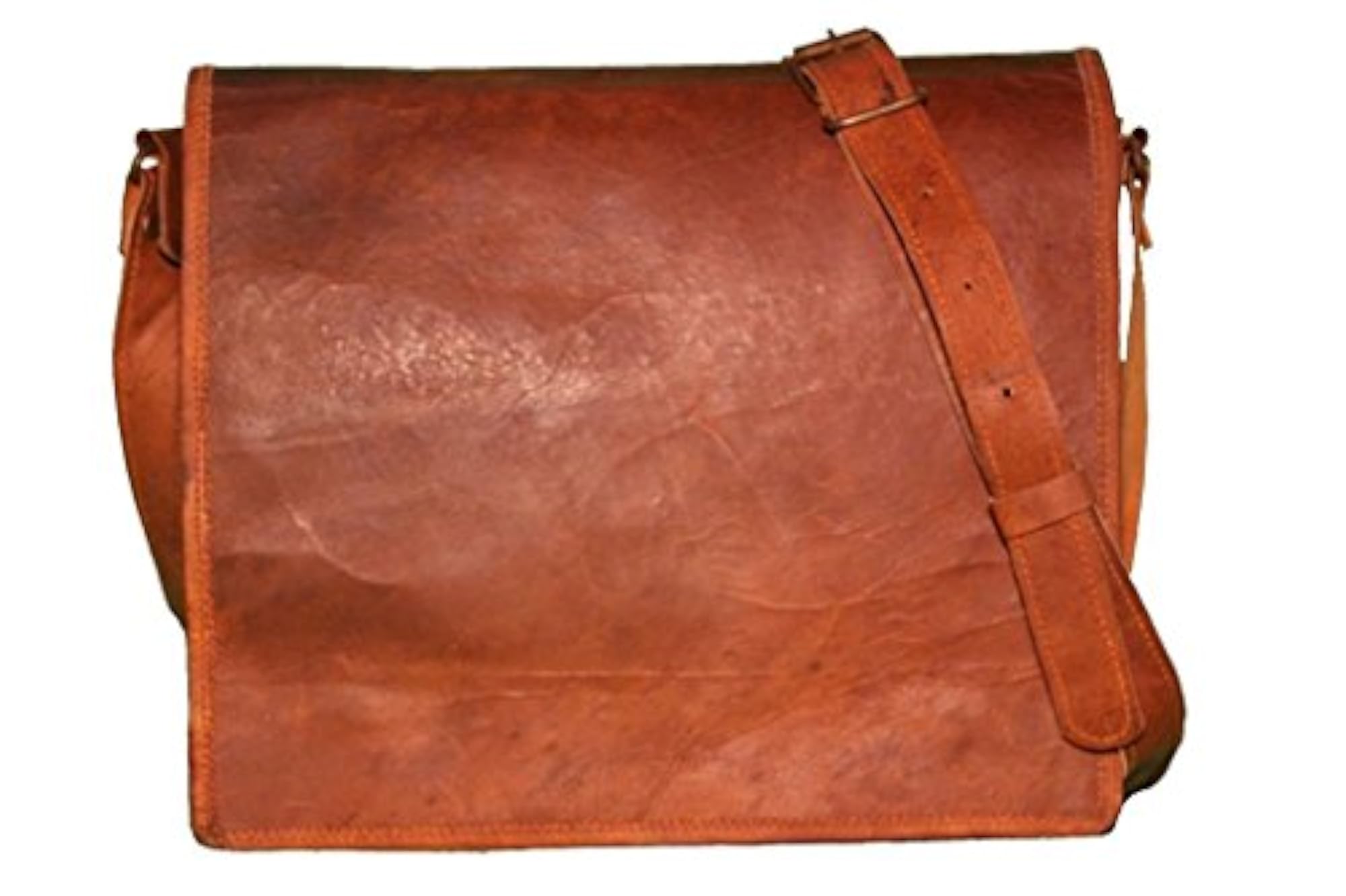 Leather Messenger Bag Full Flap