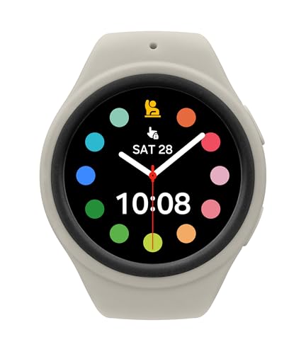 Image of Samsung Galaxy Watch Kids Band for Galaxy Watch 4 /5 /6 /7 /FE, Smartwatch Replacement Strap for Kids, Silicone Small, GP-TYL305AMBSU, Light Gray