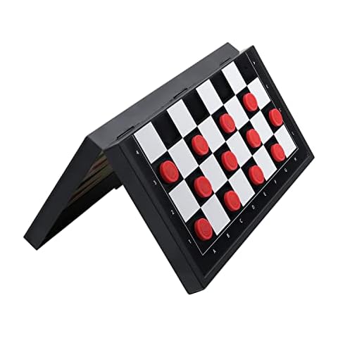 Roxxa Magnetic Mini Checkers Travel Set Cover