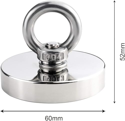 Image of DIYMAG Fishing Magnet, 2.36 Inches Large Strong Magnets for Lifting 2 Pack