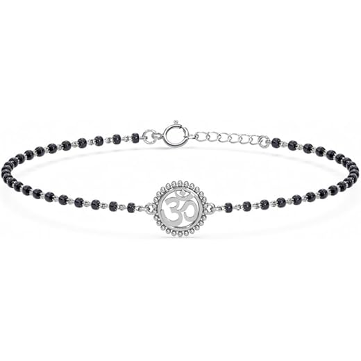 925 Sterling Silver Baby Om Bracelet 5 inch