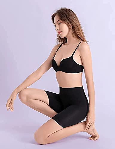 Image of KROYWEN Fashion Women's High Waisted Seamless Firm Triple Control Butt Lifter Bodysuit Body Shaper Shorts Plus Size Thigh Slimmer Tummy Control Shapewear Comfortable for Women Under Dress Black