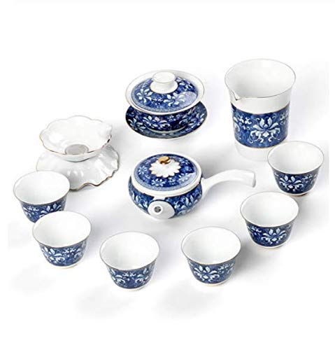 AAGG Juego de té Porcelana Azul Y Blanca Kung Fu Juegos De...