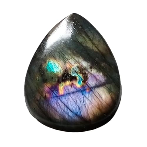 Cabochon labradorite naturelle 28x22mm poire en vrac pour création de bijoux DIY