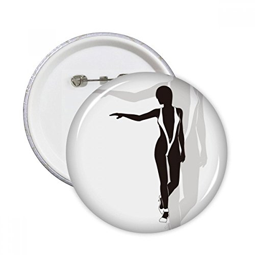 Badge bouton Silhouette ronde M pour réparer et décorer un vêtement