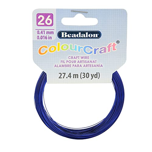 Cable de cobre Beadalon azul oscuro calibre 26 de 0,40 mm para bisutería en bobina de 90 pies 2