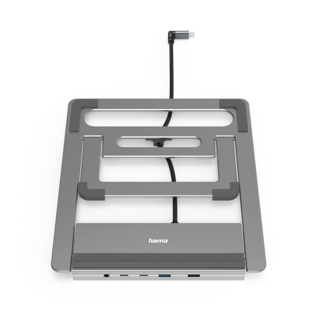 Hama USB C Docking Station mit Laptop-Ständer 12 Ports, USB, HDMI, LAN etc.