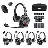 SYNCO XTALK X5 Wireless Intercom Headset System with Mic Windshield & One-Ear Foam Cushion Combo Pack