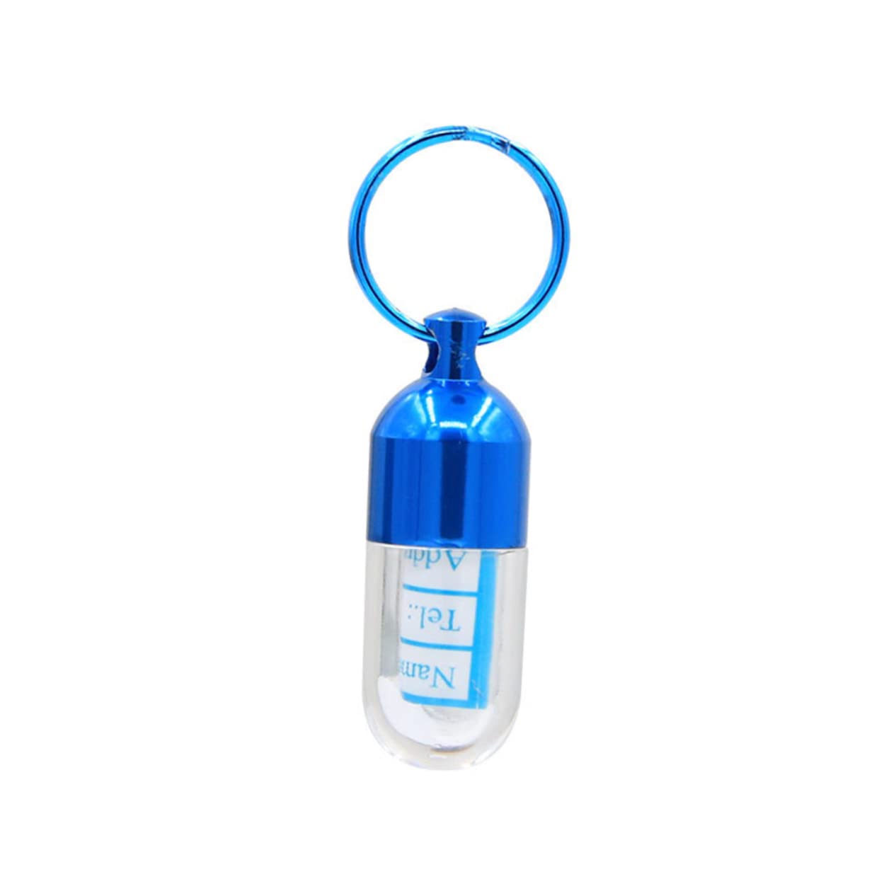 POPETPOP 3pezzi Targhetta Identificativa Per Animali Domestici Tubo Portatile Per Indirizzo e Casuali Facile Da Attaccare Alla Collana Del Cane o Del Gatto Design Leggero e Resistente