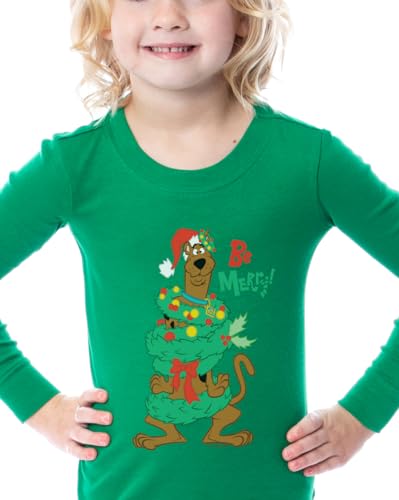 INTIMO Scooby-Doo Unisex Toddler Christmas Be Merry Santa Tight Fit Sleep Pajama Set3