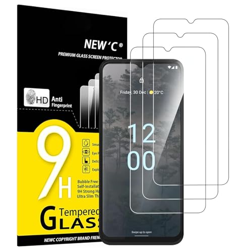 NEW'C Lot de 3, Verre Trempé pour Nokia G60 5G, Film Protection écran - sans Bulles d'air -Ultra...