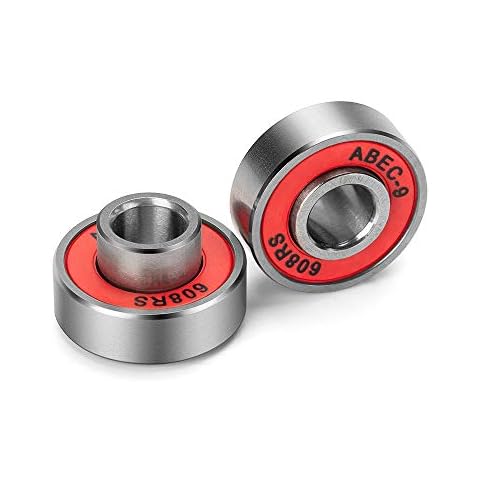 Maxfind Red ABEC-9 608 RS Skateboard Bearings (8PCS) - Reds Bearings, Skate Bearings, Longboard Bearings, Electric Skateboard Bearings & Skateboard Parts Cover