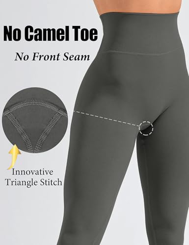 Olmlmt No Front Seam Workout Leggings for Women Tummy Control Butt Lifting Leggings Buttery Soft Gym Yoga Pants