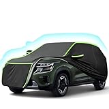 AUTODIAG Cubierta para Auto SUV,520x200x180CM Funda Impermeable con Forro ALGODÓN,Cremallera y Cintas...