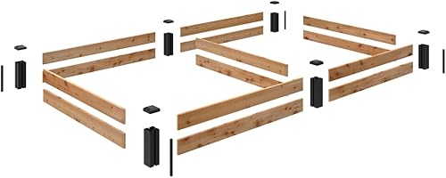 Miniatura 9 de Outdoor Essentials Haven - Cama de jardín elevada de cedro natural de 4 pies x 8 pies