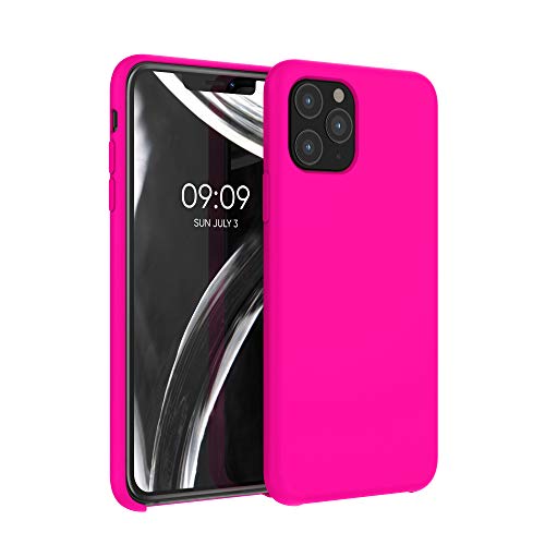 kwmobile Cover per Apple iPhone 11 Pro Custodia - Back Case per Smartphone in Silicone TPU - Protezione Gommata - rosa shocking