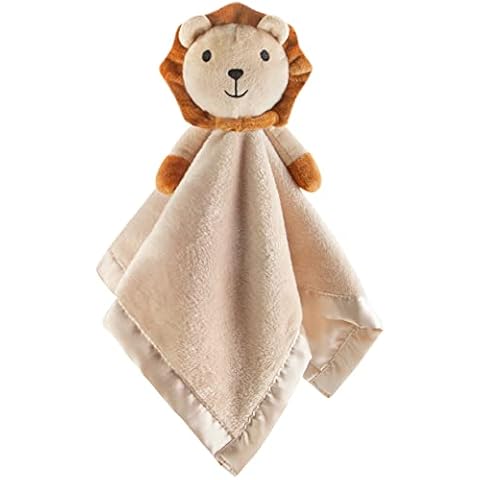 Pro Goleem Loveys for Babies - Soft Security Blanket Baby Snuggle Toy Newborn Stuffed Animals Baby Gifts for Boys and Girls, Lion 16 Inch Cover