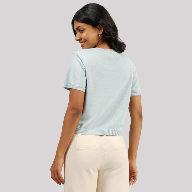 Image of BlissClub Women's Move All Day CottonKnit Crop Top