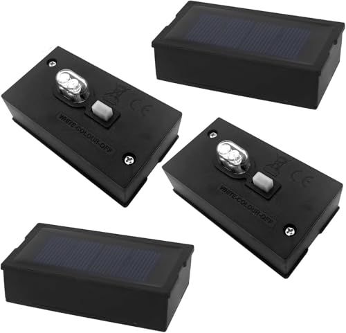 4 Pcs Solar Light Replacement Top 1.57 x 2.76 inches/ 4 x 7 cm Solar Panels for Garden Lights IP65 Waterproof Panel Lights Outdoor Replacement Solar Light Units Replacement Tops Garden Pane