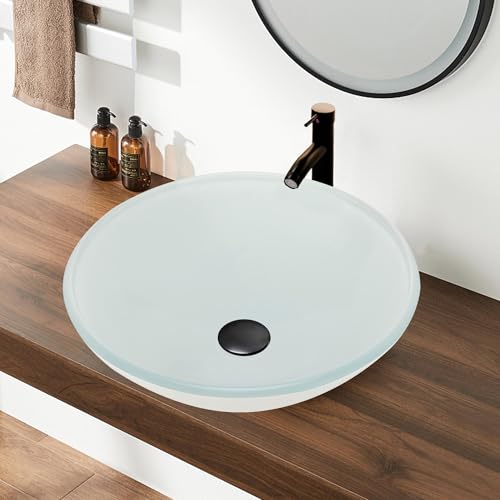 Évier en verre blanc avec robinet et siphon complet pour meuble vasque - 2
