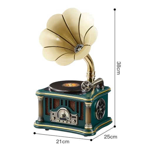 Mini lecteur CD rétro bois avec son surround et télécommande sans fil
