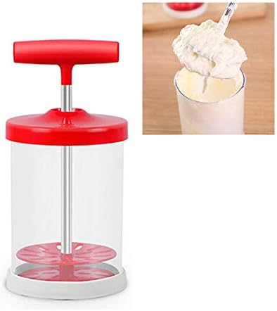 ievei Manual DIY Whipping Cream Dispenser - ABS+Silicone, Universal-Mixer With Non-Slip Silicone Grip, 17 Ounce, 8 x 3.14 Inches