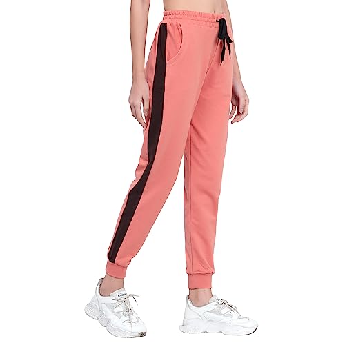 Image of BLUE STAR SHARK Women's Cotton Loopknit Track Pants | Comfortable Lounge Pants for Summer | Casual Pyjamas, Nightwear, Gym, Yoga, Sports, Running | Relaxed Fit Everyday Comfort