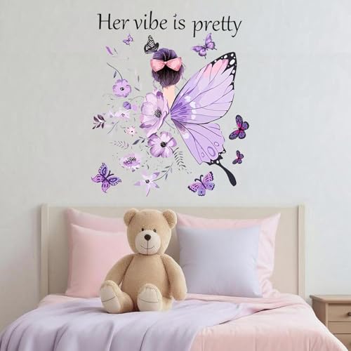 Vinilos decorativos para habitación infantil, diseño princesa miniatura 3