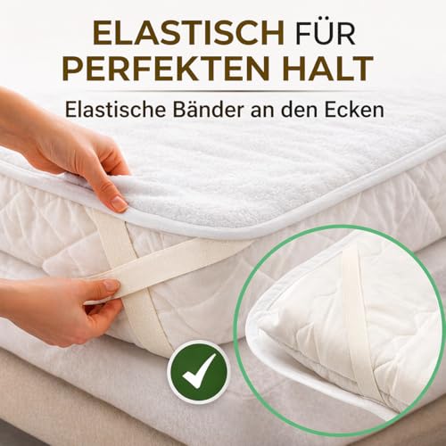 Flyideas Next 2 Me Beistellbett Wasserdichter Matratzenschoner 83x50 cm, 2 STK. Zertif. Bambus Matratzenschutz Betteinlage für Babymatratzen & Baby Beistellbetten der Größe: 50x80, 50x83 und ähnlich