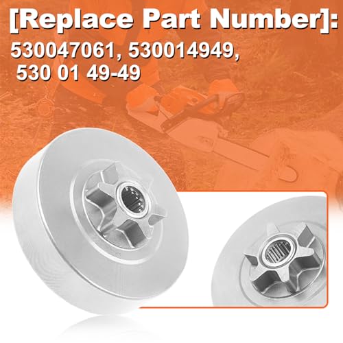 Mtanlo 3/8-6T Kettenrad Kupplung für Husqvarna 120 36 41 136 137 141 142 235E 240 Jonsered 2035 2036 2040 2041 Partner 350 351 Kettensäge 530047061 51 51 53061 530061 530061