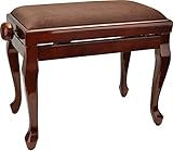 Mechanik: Hebemechanik Steinbach Klavierbank in Mahagoni poliert mit Chippendale Beinen