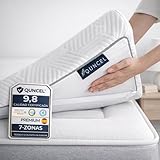 QUNCEL® Topper Viscoelastico Gel Hybrid 135x190 | 7 cm | Alivia el Dolor y...