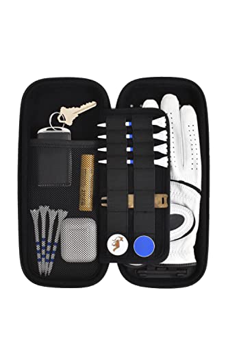 Platypus Golf Co. Caddie Case - Glove Holder With Hinging Stiff Shaper - Hard Case Protector & Organizer With Storage Slots For Phone, Tees, Divot Tools, Ball Markers - For Left Hand Gloves, Olive #TOP4