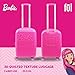 FUL Barbie 22.5 Inch Carry On Luggage, 3D Quilted Hardshell Rolling Suitcase with Spinner Wheels, Pink, 22.5 x 14 x 9.5 inches