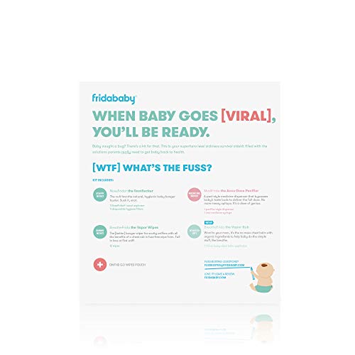 Baby Sick Day Prep Kit By Fridababy - Includes Nosefrida Nasal Aspirator, Medifrida Pacifier Medicine Dispenser, Breathefrida Vapor Chest Rub + Snot Wipes. Soothe Stuffy Noses For Babies With A Cold #TOP5