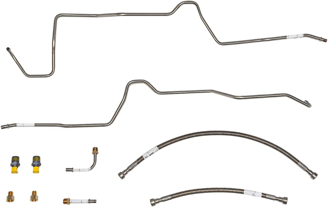 Transmission Cooler Lines for 2003-2004 Jeep Wrangler TJ w/ 4.0 Liter; Steel - WTC0355OM-MDMB