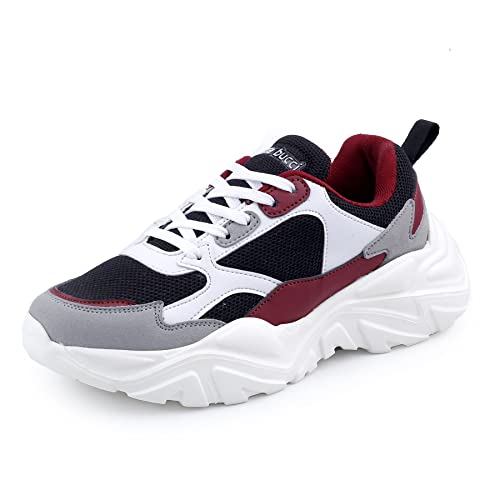 Bacca Bucci Spark Low-top Platform Colorblock Fashion Sneakers for Women | Streetwear Chunky Sneakers with Light-Weight Outsole
