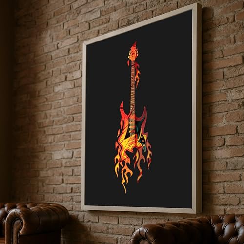Poster Musique Guitare Cadeau Idéal pour Guitaristes et Passionnés